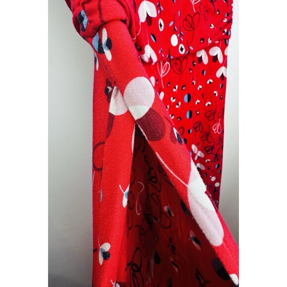 Boden Womens Lily Jersey Maxi Dress Red Pop Peony Meadow Size US 10P UK 14P Soft - Picture 7 of 10